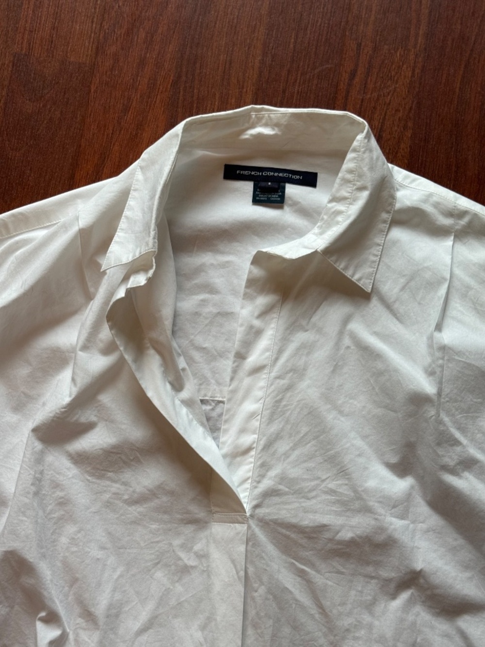 French Connection Collared Popover Blouse -sz. small -EUC - Picture 3 of 8